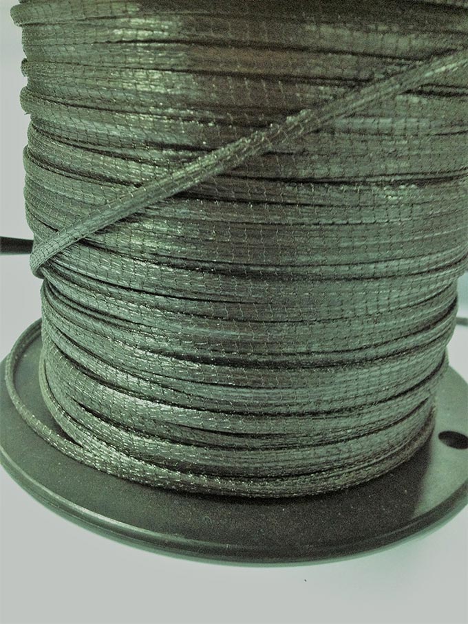 PURE GRAPHITE YARN JACKED WITH INCONEL WIRE